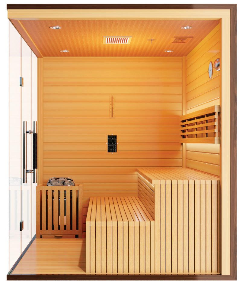 Сауна с печью и турмалином Hemlock, 6-8 человек