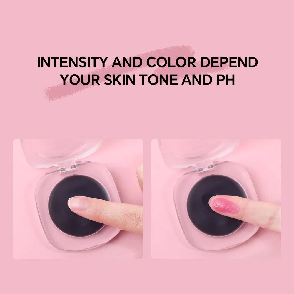 Clear Palette Black Turn to Pink pH Blush Tint Private Label Custom Magic Cream Jelly Lip Blush Color Changing Blush