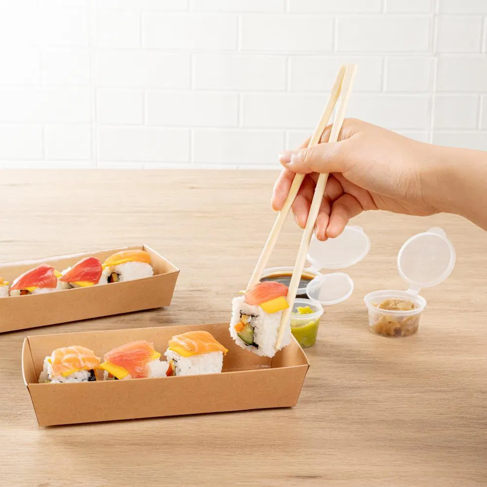 Chinese Custom Logo 23cm Long Tensoge Bamboo Chopsticks with Individual Wrapped Package