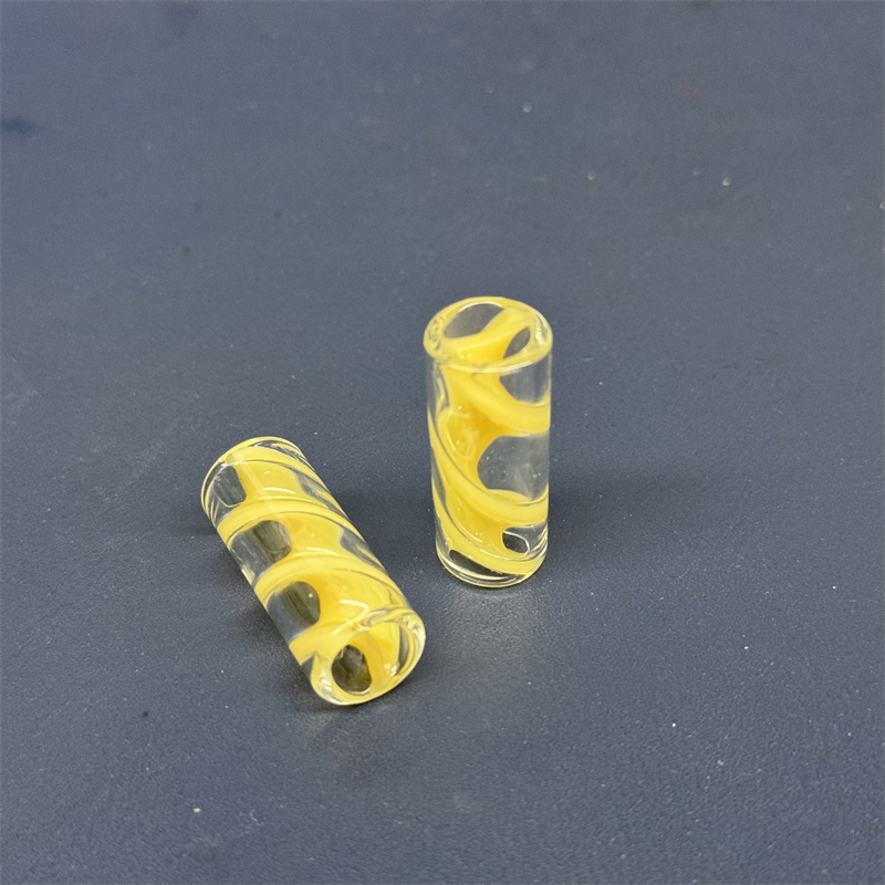 Custom Color Spiral Glass Tip Mouth Rolling Tips