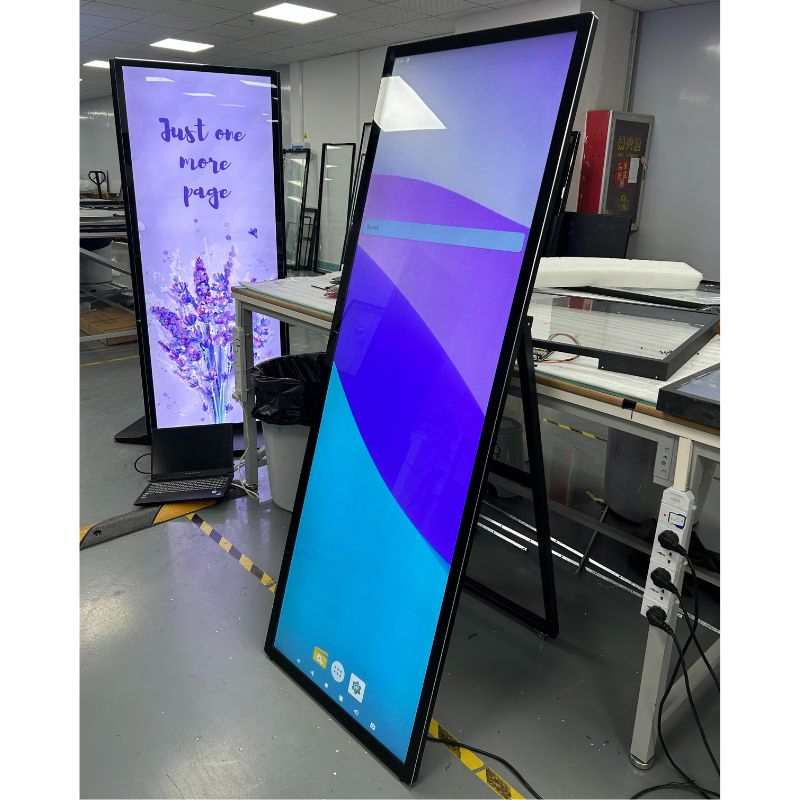 55 65 Inch Full Screen Inch Android Advertising Player Poster Kiosk Touch Screen LCD Display Floor Stand Digital Signage