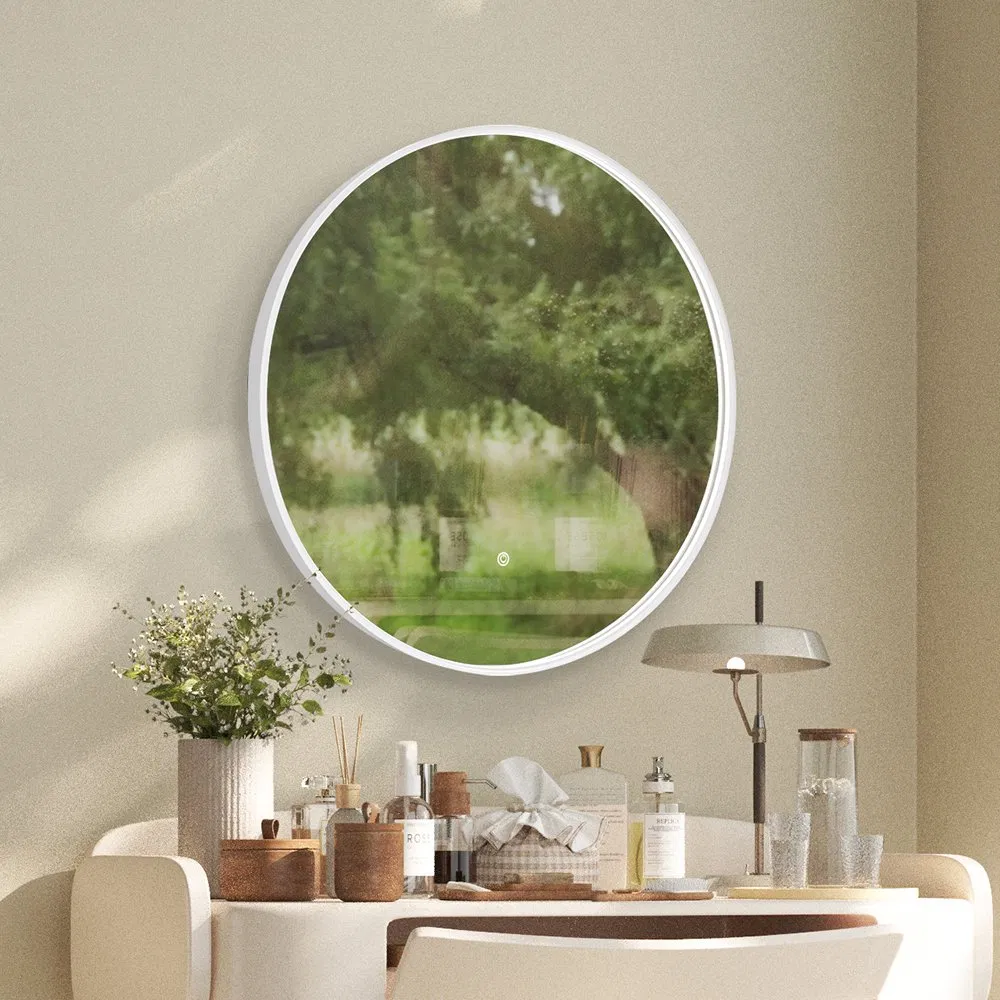 2025 Customized Framed Touch Switch Wall Livingroom LED Vanity Mirror