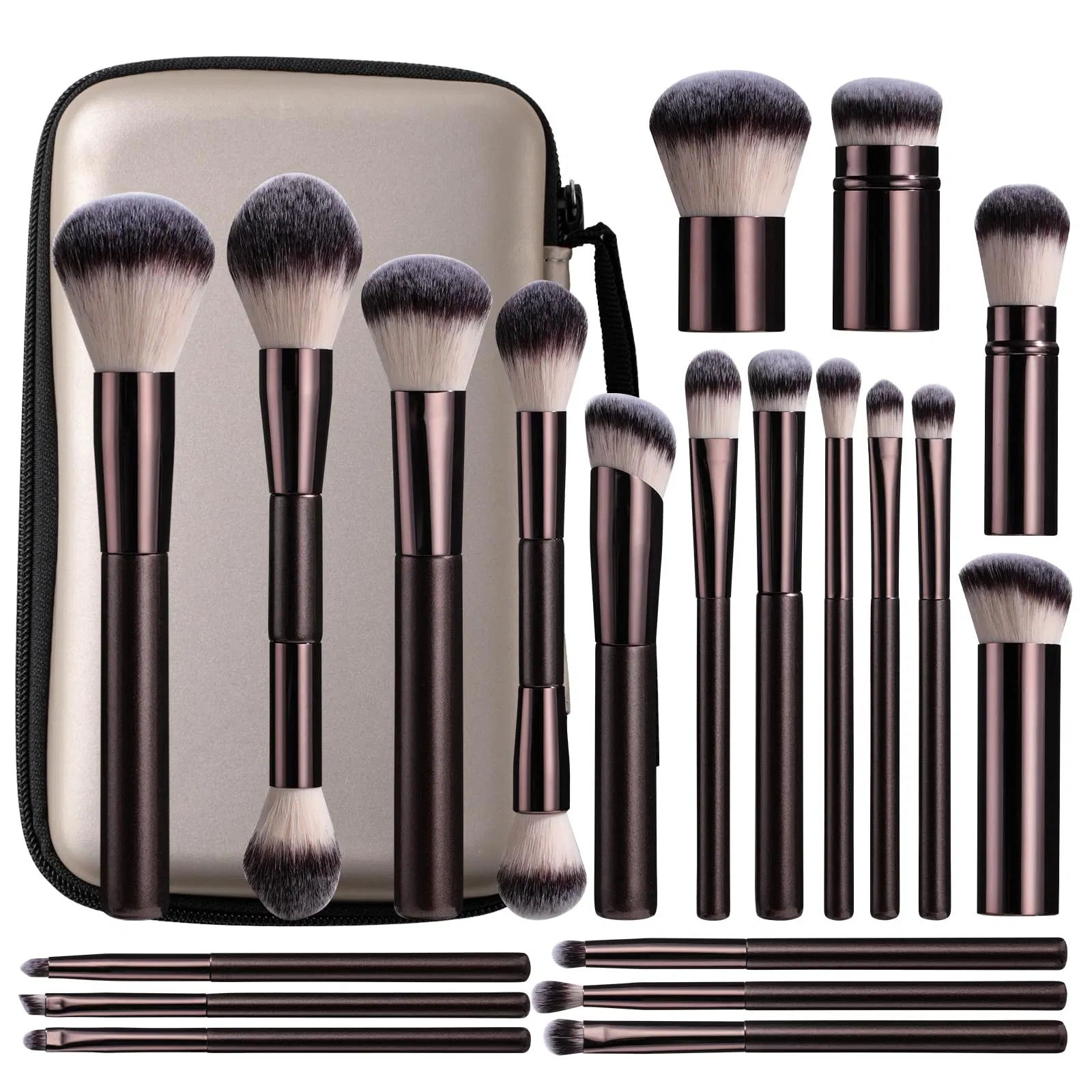 20 PCS Professional Makeup Brush Set with Travel Case