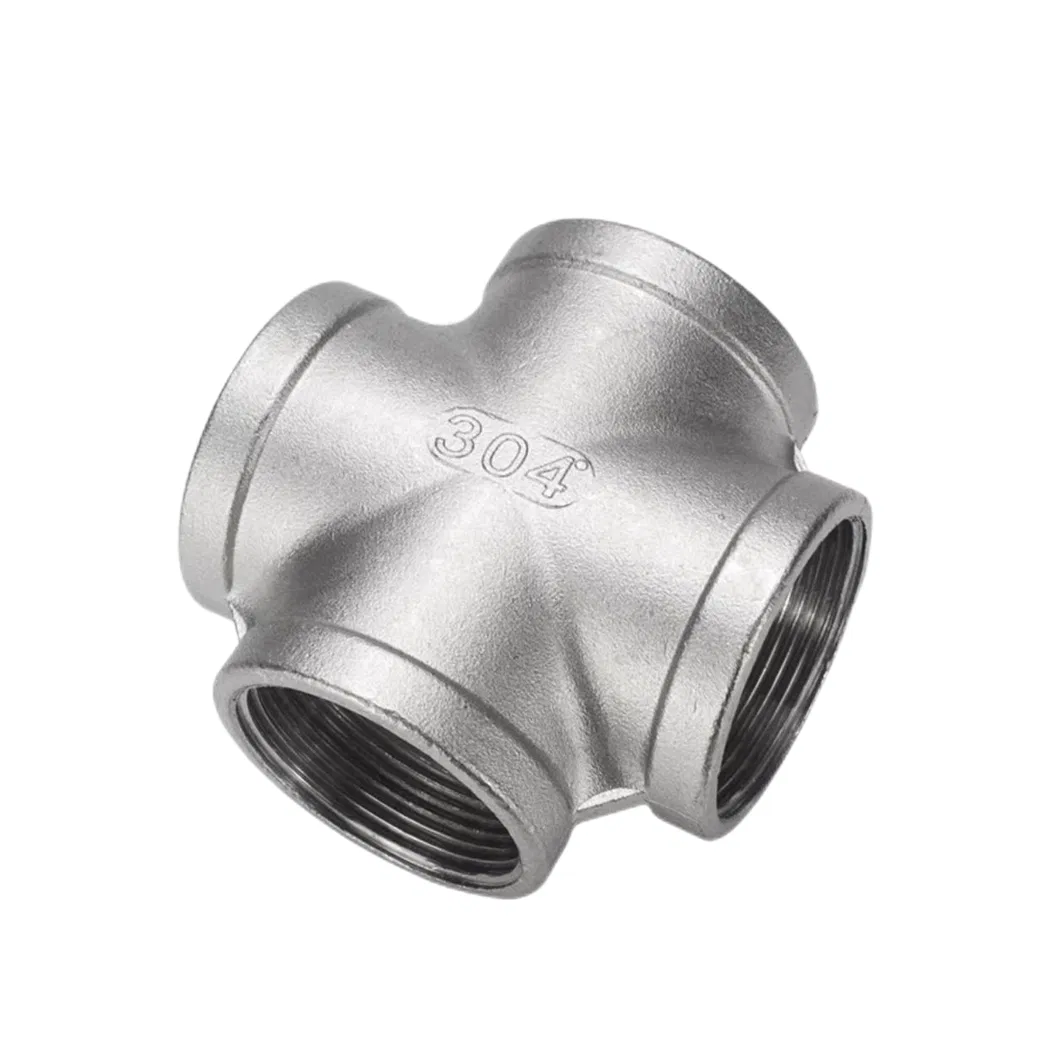 Durable Stainless Steel Four-Way Valve with Internal Thread Design