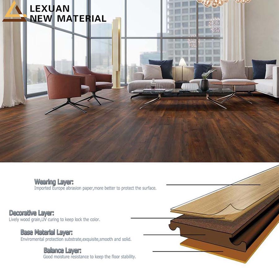 New Design HDF German Technology 12mm Class 33 Big Lots 8mm AC4 High Gloss Price Waterproof Wood Laminate Floor