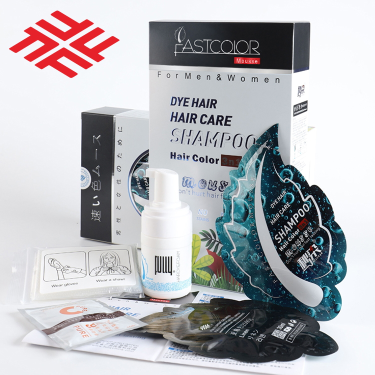 China OEM Manufacturer Wholesales Permanent Easy Use Black Hair Dye Fastcolor Hair Dye Comb