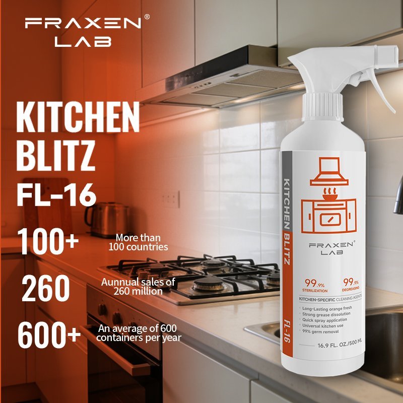 Customizable High-Quality Oil Stain Cleaner Kitchen Cleaner Range Hood Cleaner Kitchen Oil Cleaner Highly Effective Degreasing Agent, Heavy-Duty Oil Cleaner