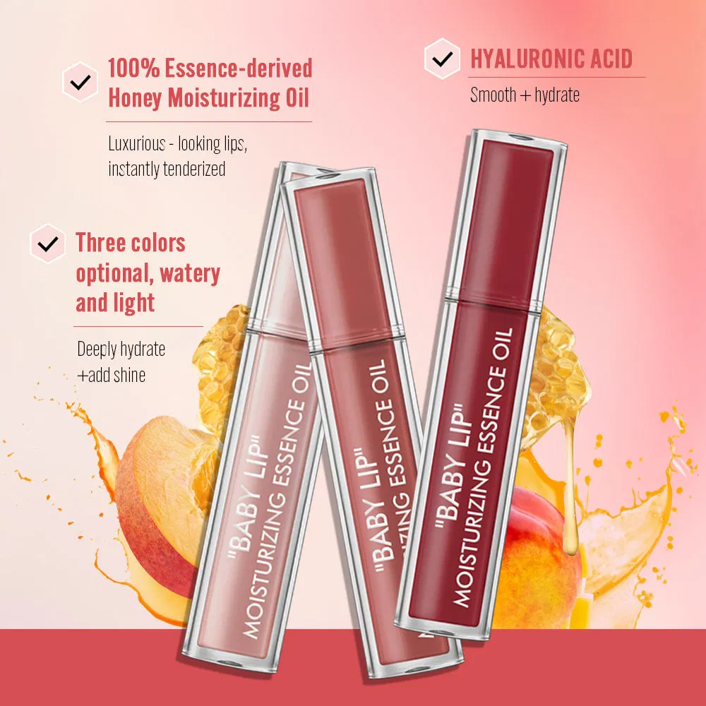 Long-Lasting Glossy Moisturizer Hydrating Honey Natural Plumper Liquid Lip Essence Oil