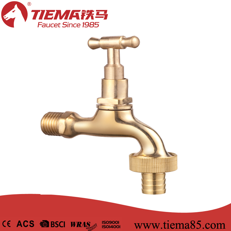 Полированный кран для умывальника 1/2"*3/4" (ZS0221)