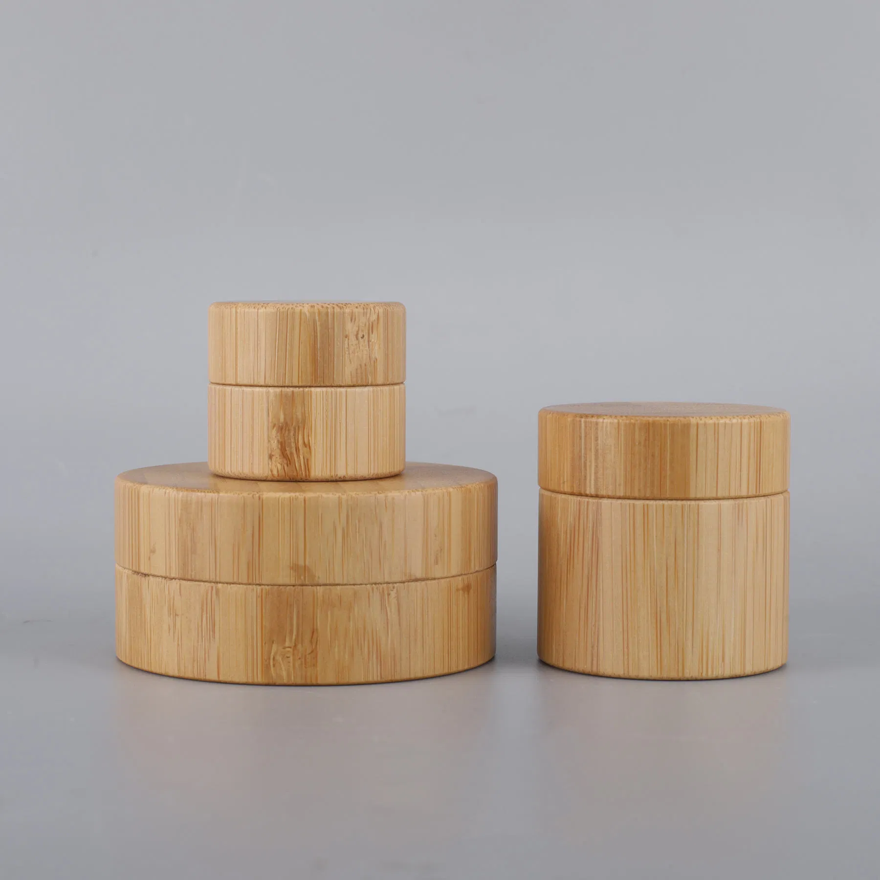 Косметические баночки 17 унций с бамбуковой крышкой