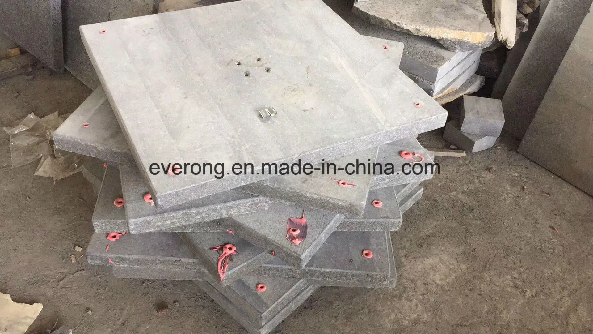 Customized G684 Black Basalt Tile with Caster Wheel