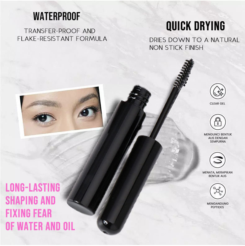 Customized Clear Eyebrow Gel Styling Glue Shaping Brow Gel with Brush