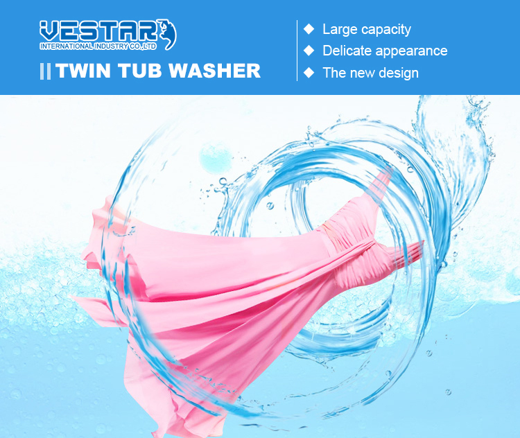 Dual Motor Mini Stainless Steel Electric Power Source Household Semi-Automatic Top-Load Washer Double Bucket One Wave Wheel