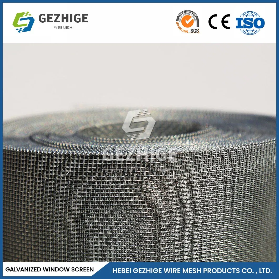 Gezhige OEM Custom Collapsible Window Screen Wholesalers 16 X 14 Mesh Window Screen China Easy Clean Window Screen with Galvanized Steel Frame