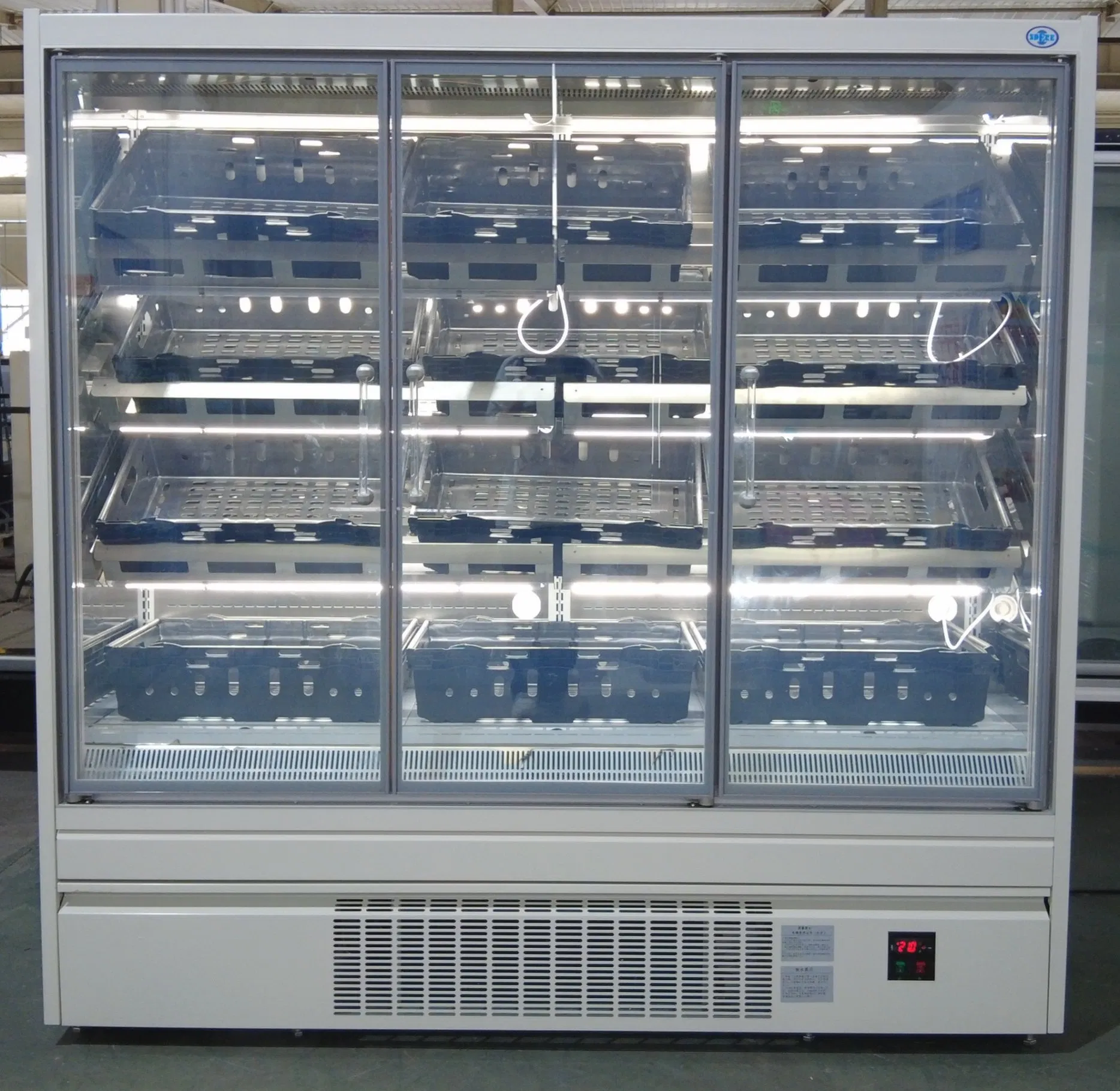 Supermarket Display Freezer Plug-in Type Vegetable and Fruit Cabinet Upright Freezer Chiller