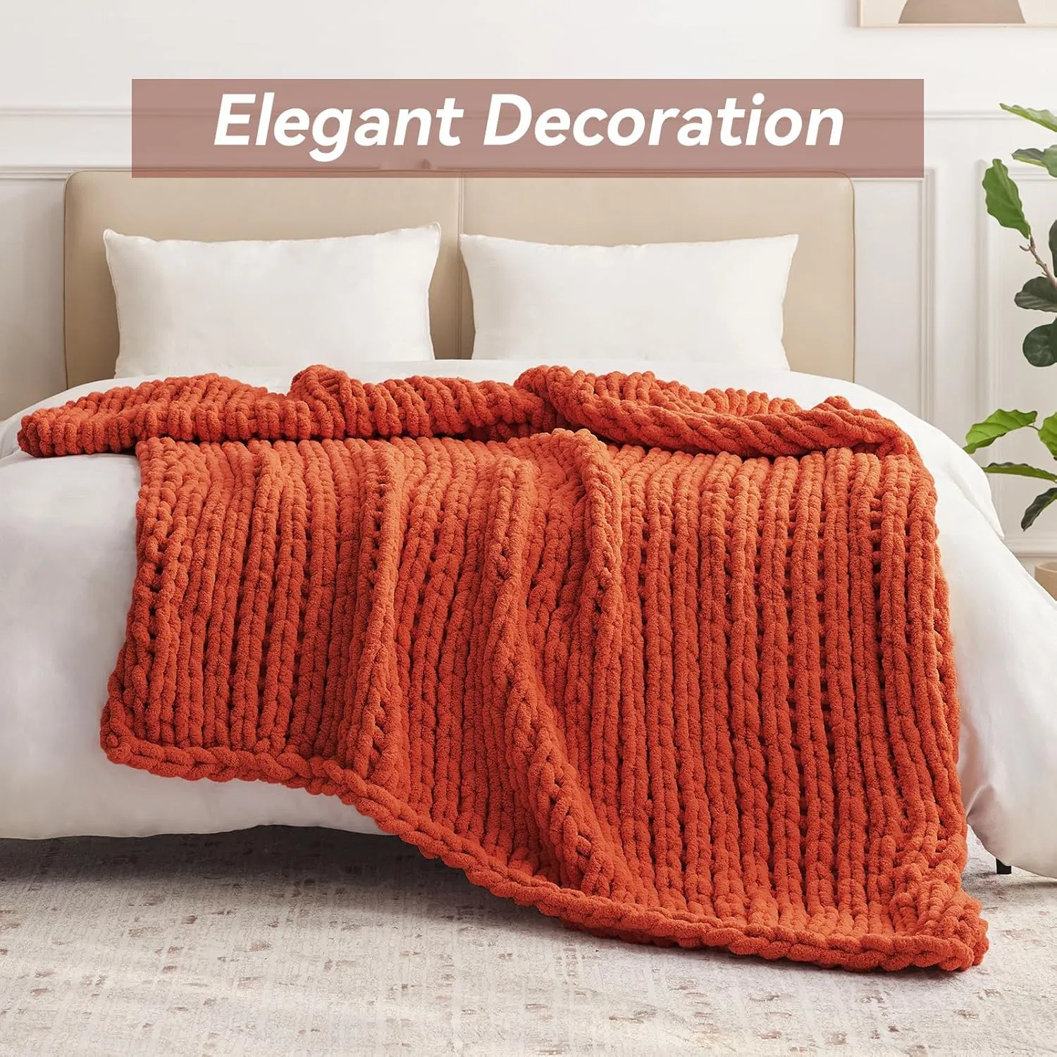 Rope Knot Throw Blanket for Couch Home Decor