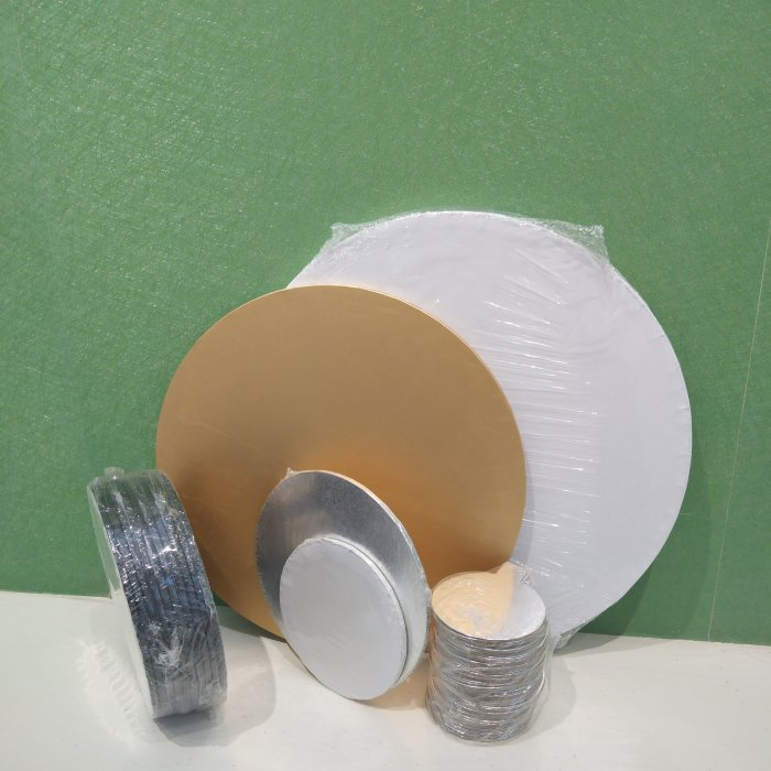 White Gold Black Silver Color 6 8 10 12 16 Inch Round Cake Board