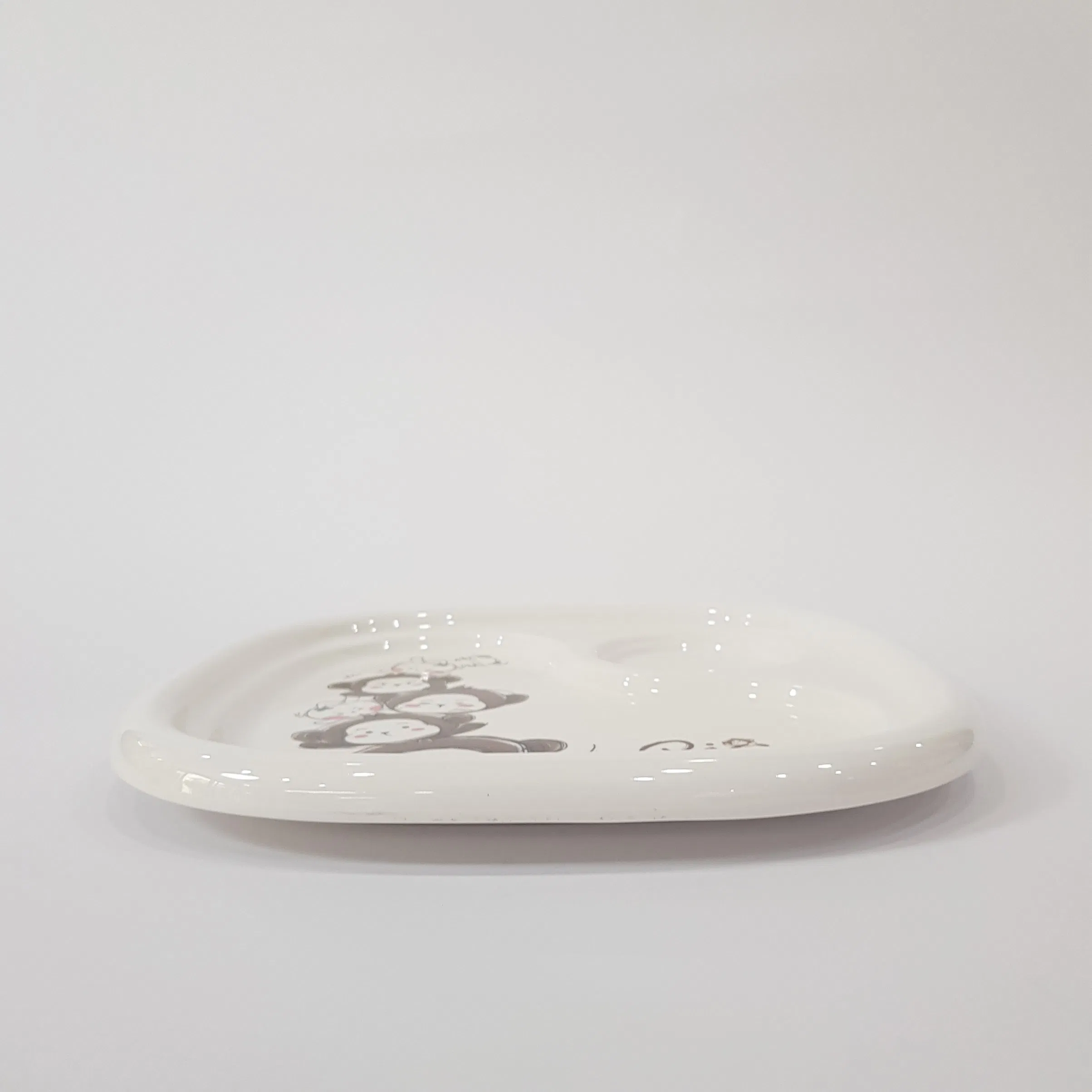 Heavy Duty Squrare Melamine 2 Divided Plate