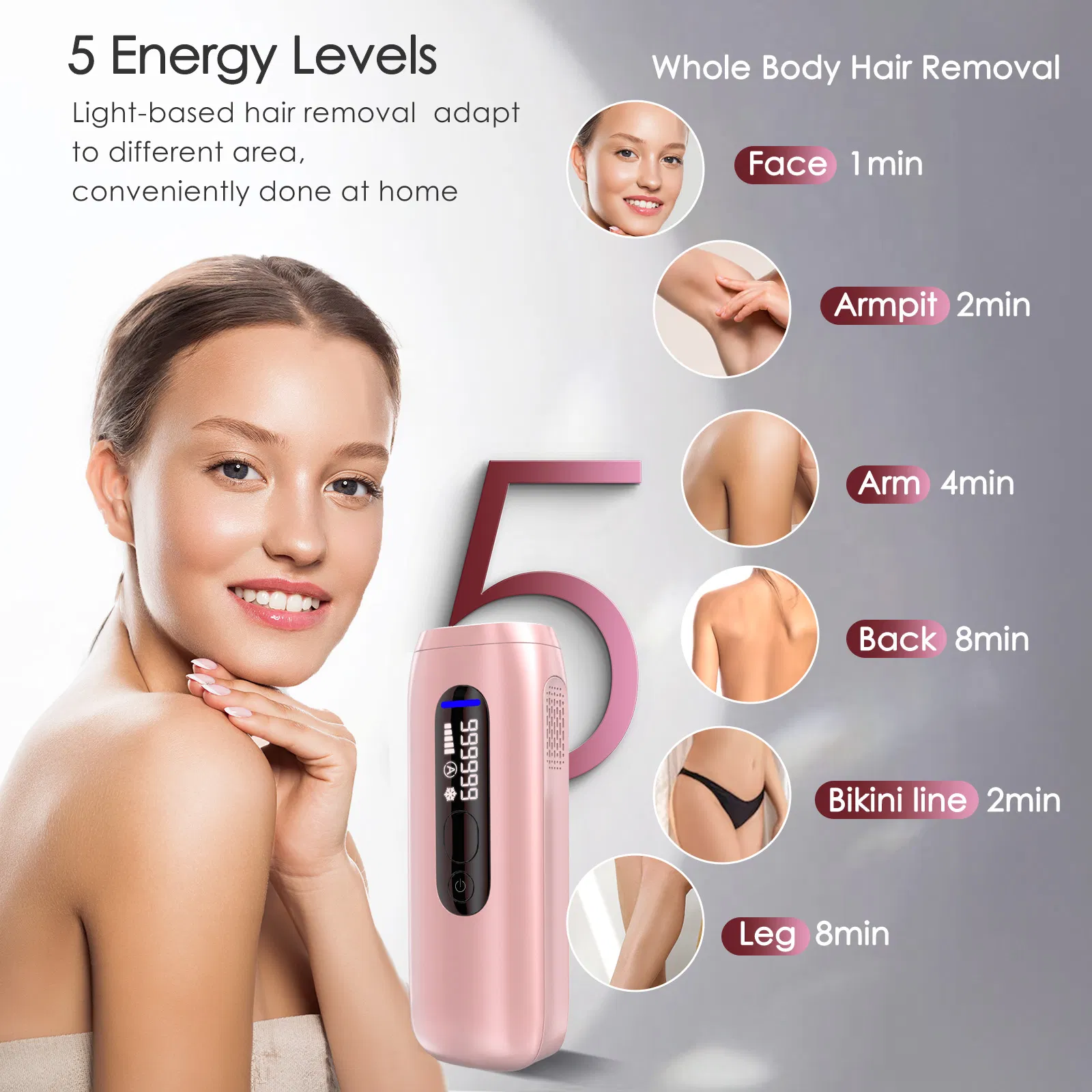 Painless Skin Rejuvenation IPL Hair Removal Epilator for Smooth Skin IPL