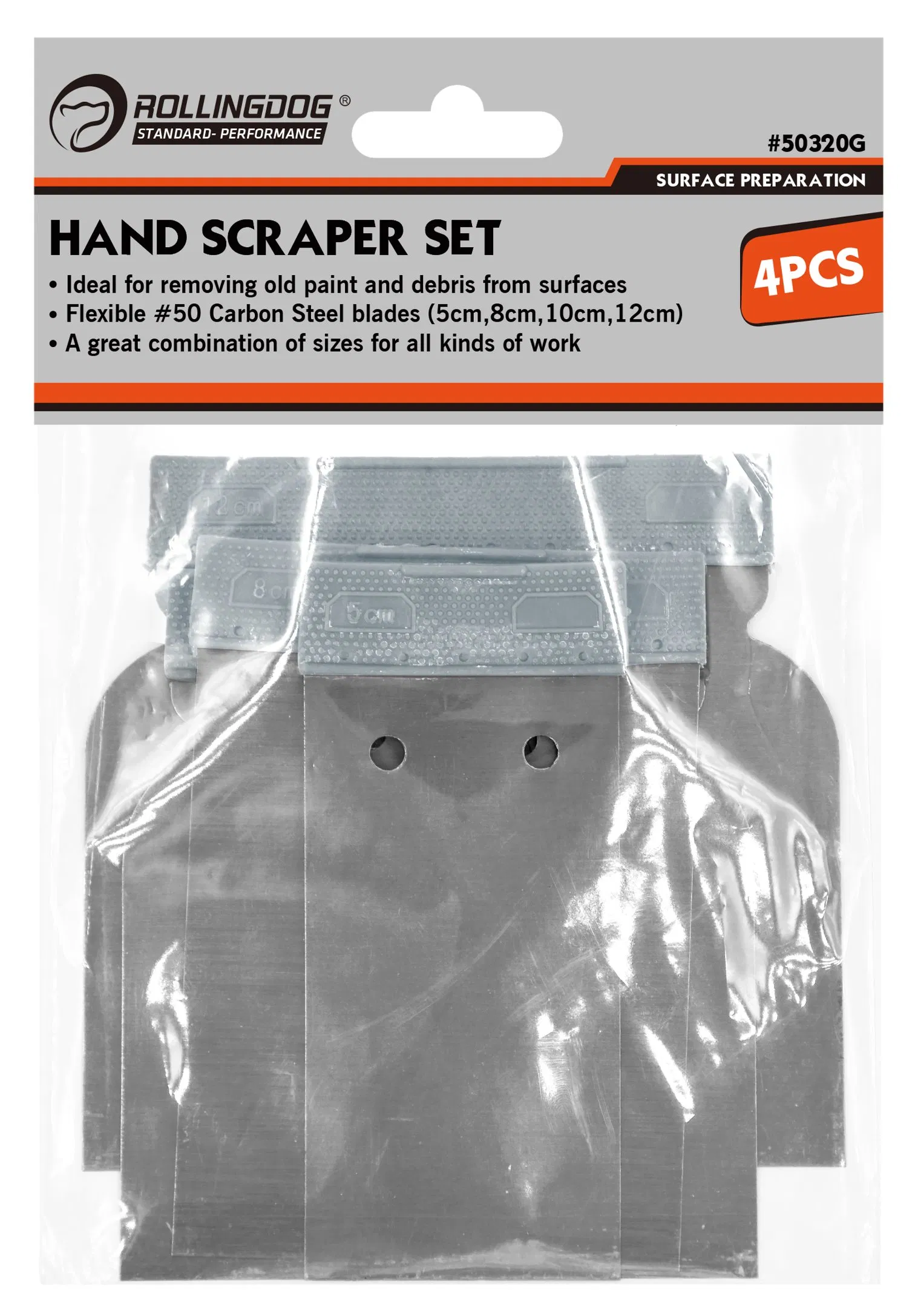 Rollingdog-Standard 50320g Hand Scraper Set (4PCS)