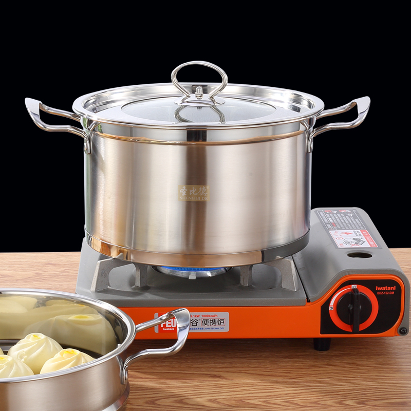 Factory Direct Sale Stainless Steel 2 Tiers Steamer with Steel Handle