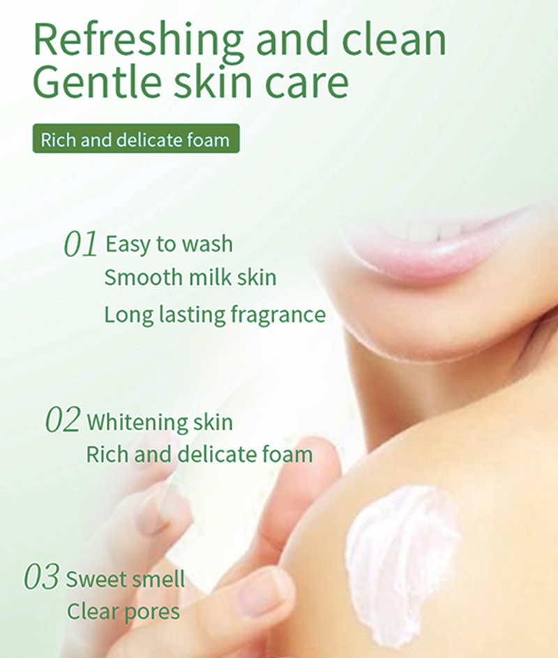 Wholesale Private Label Perfume Smell Anti-Wrinkles Skin Whitening Shower Gel Rose Bubble Bath Body Wash