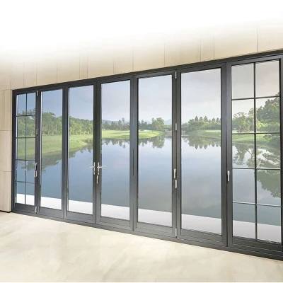 Iron Double Entrance Gate Security Exterior Design Metal Fire Patio Interior Balcony Kitchen Steel Glass Wood PVC Aluminum Aluminium Folding Sliding Window Door