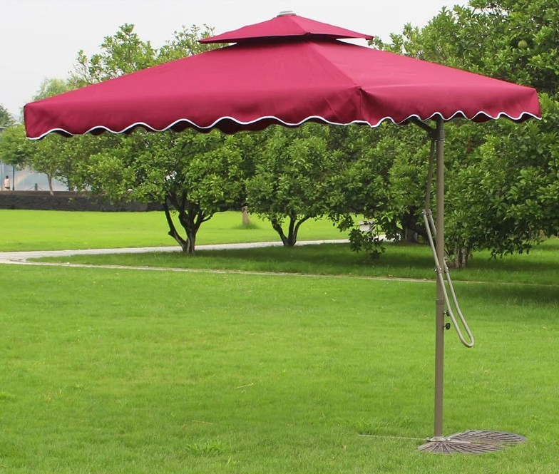 Зонт садовый Patio Design 2.2x2.2м, цвет бордовый