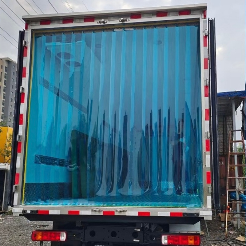 Customized Clear Waterproof Refrigerated Container PVC Strip Insulation Door Curtain for Cold Chain Transport