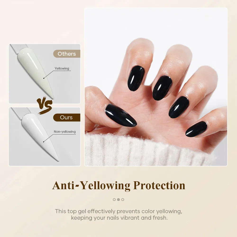 OEM/ODM Nail Art Supplies Wholesale Private Label UV Nails Gel Polish Builder Base No Wipe Top Coat