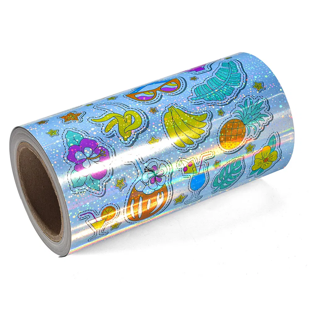 Wholesale Custom Luxury Waterproof Roll Self Adhesive Printing Vinyl Laser Die Cut Hologram Sticker for Essential Oil Bottle