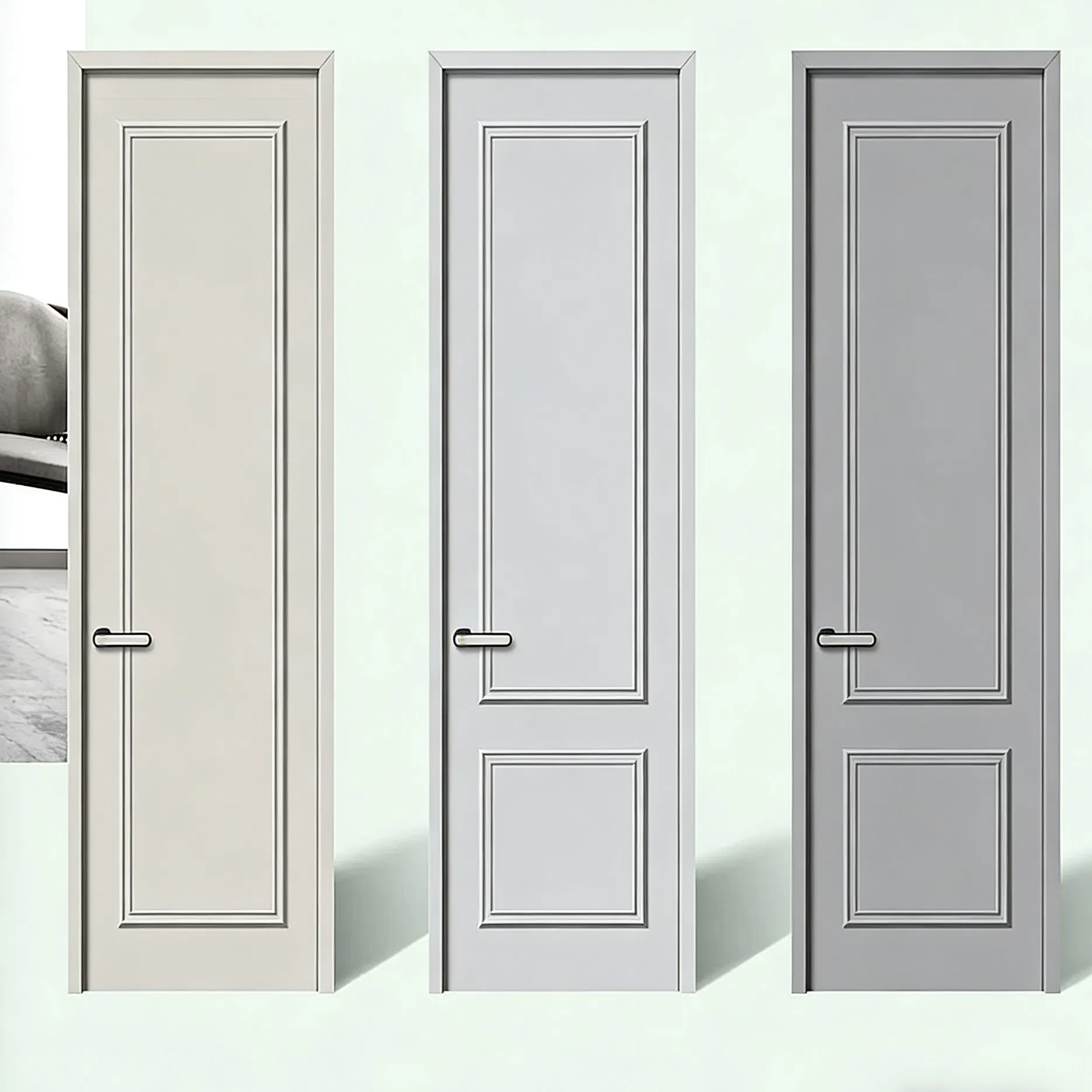 Stylish Warp-Resistant Moisture-Proof Quality Modern Flat Panel Door for Villas