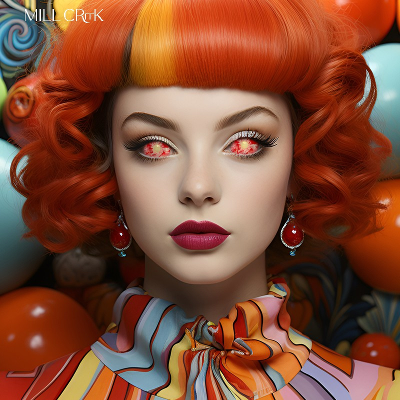 Millcreek Wholesale Cosplay 1 Year Red Sclera Eye Lens Cartoon Sharingan Contacts White Halloween Contact Lenses CE and ISO13485