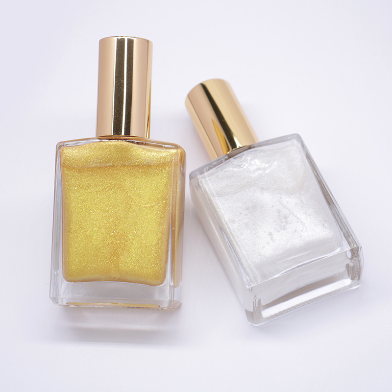 Gold Flakes Shimmer & Glitter Highlighter Oil Spray Waterproof Body Contouring Oil for Glow & Sparkle
