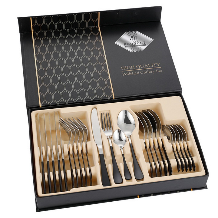Amazon Special Gift Box Steak Knife, Fork and Spoon 1010 Stainless Steel Cutlery Set