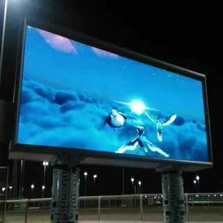 Large Size Outdoor LED Advertising Billboard Aluminum Panel Ultra HD Full Color 3D Video Wall Display