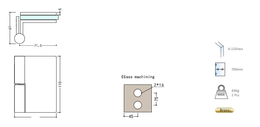Automatic Return with Lifting Function Bathroom Hinge