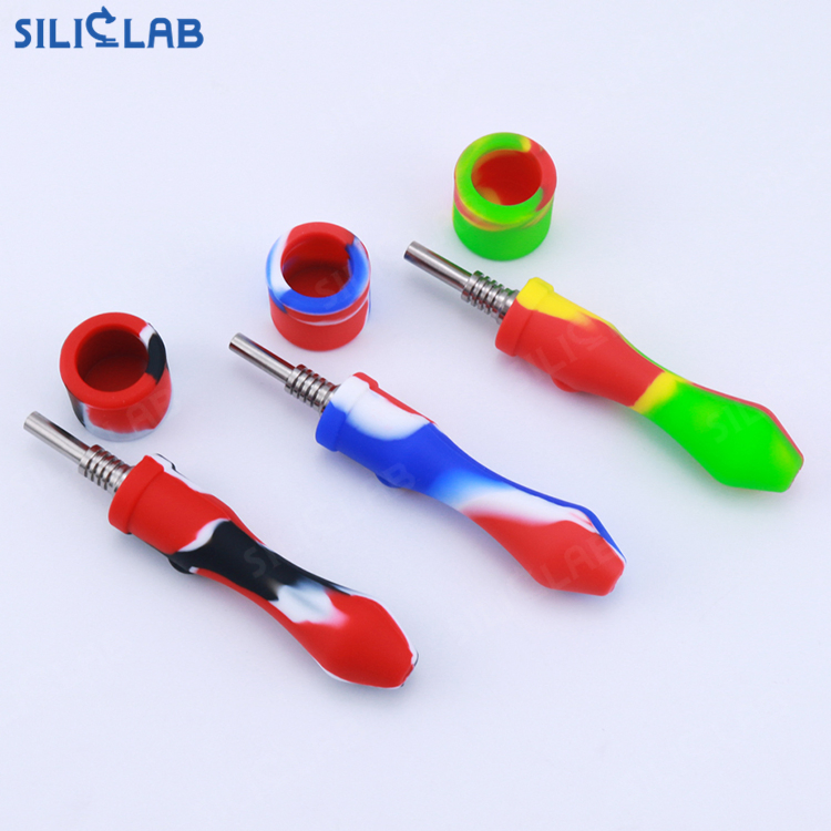 Nectar Collector DAB Straw Mini Smoke Collector Filter Smoking Pipe with 10mm Titanium Nail