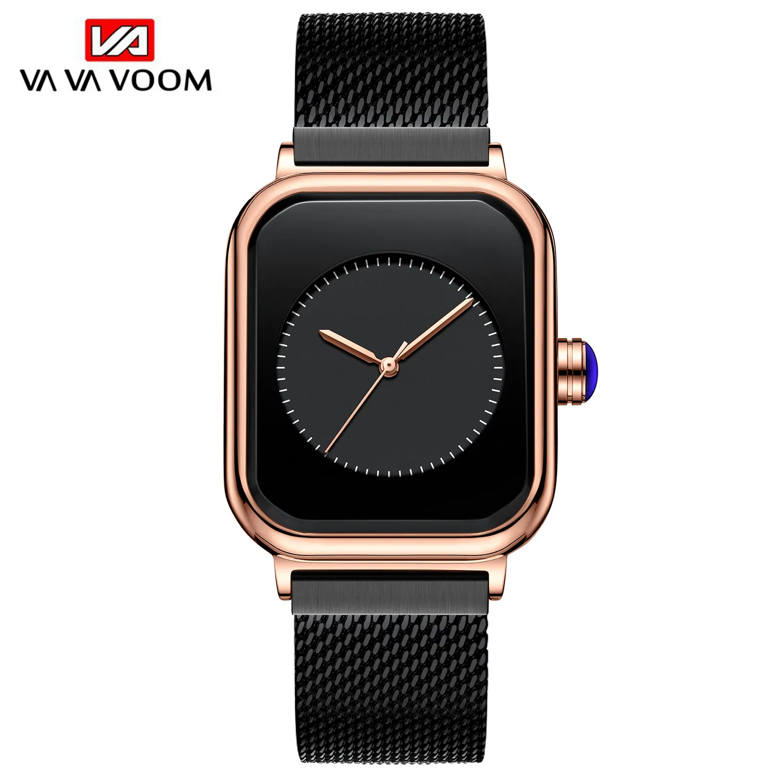 New Fashion Square Women's Watch Waterproof Silicone Strap Smart Quartz Watches