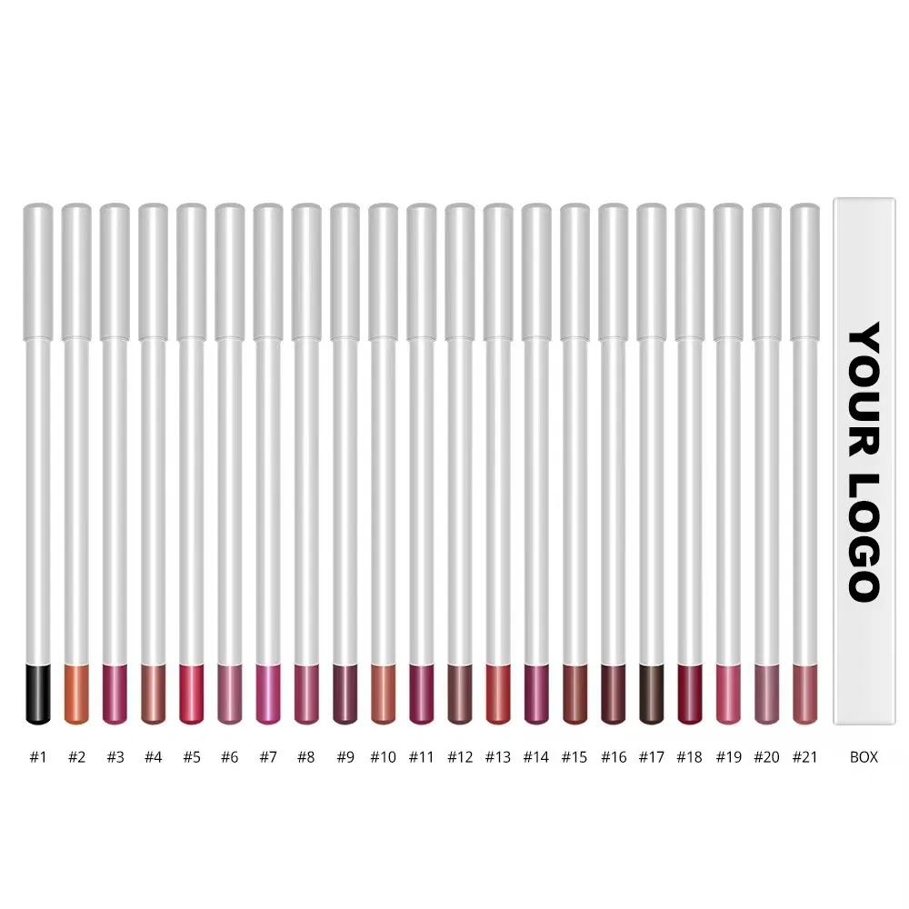 Lip Liner High Pigment 21 Colors Long Lasting Lipliner Private Label