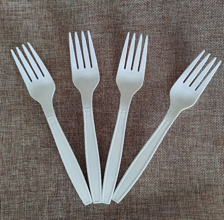 Customizable White or Custom Colors Cornstarch Biodegradable Single Use Cutlery Spoon Fork