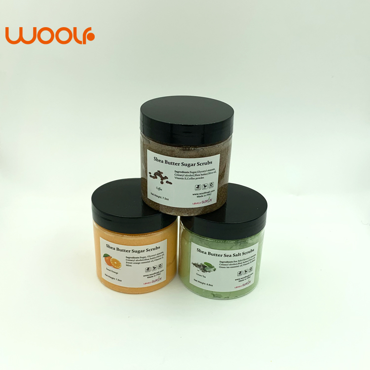 Wholesale Sensitive Skin Body Scrub Vegan Sugar Exfoliator Organic Whitening Coffee Body Scrub as a Smoothing Massage Butter