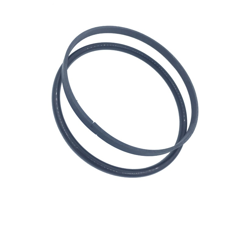 Double-Acting Port-Passing Piston Seal Nylon Face Step-Cut Joint with Rubber Energizer