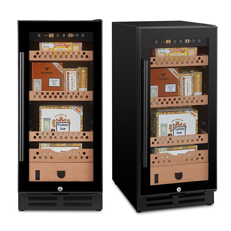 Large Spanish Cedar Cigar Humidor Display Retail Compressor Cooling Cigar Humidor
