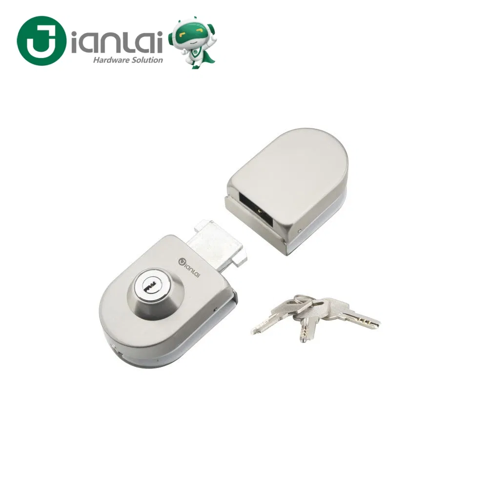 Office Glass Partition Anti-Theft Lock D Type No Drilling Glass Door Lock