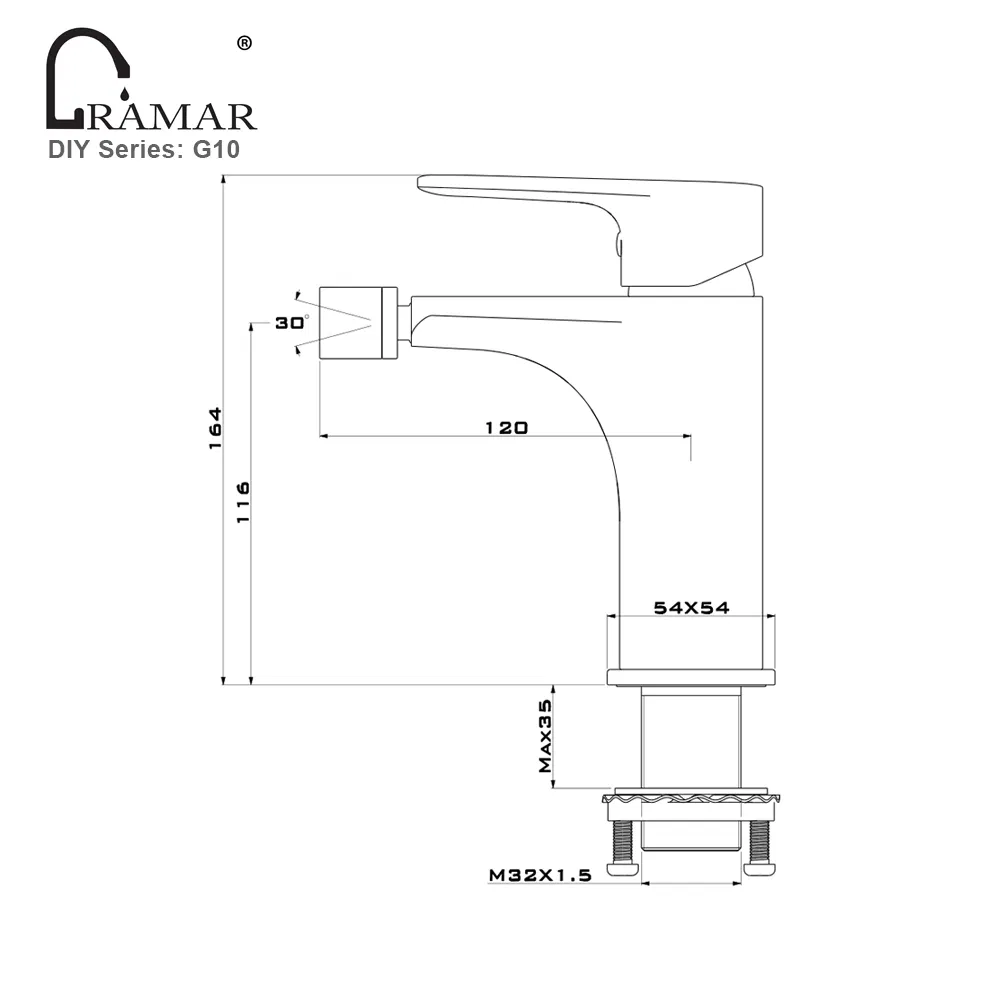 Luxurious European Black Brass Bidet Faucet for Modern Toilets