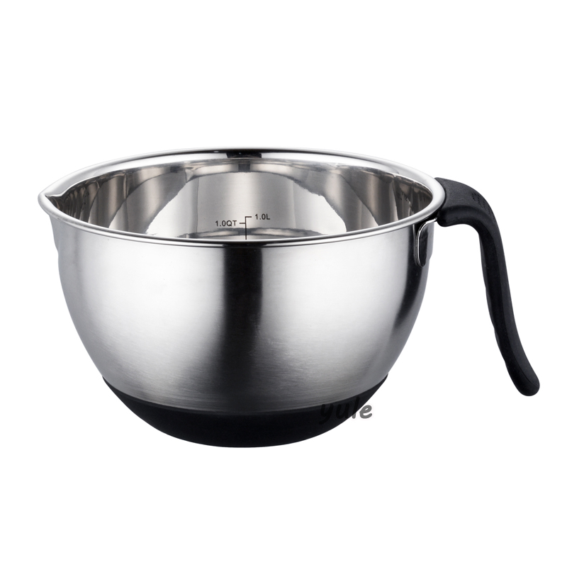 Amazon Hot Sale Stainless Steel Mixing Bowl with Airtight Lids Grater Non-Slip Bottoms Handle