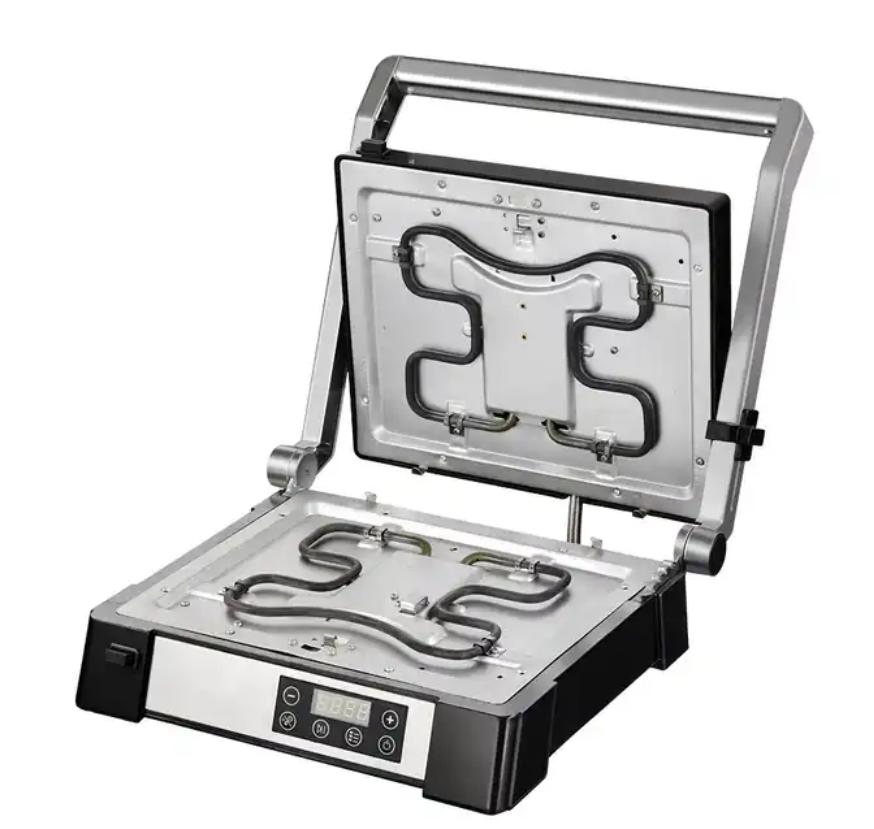 4 Slices Electric Contact Grill Panini Maker with Digital Control Panel