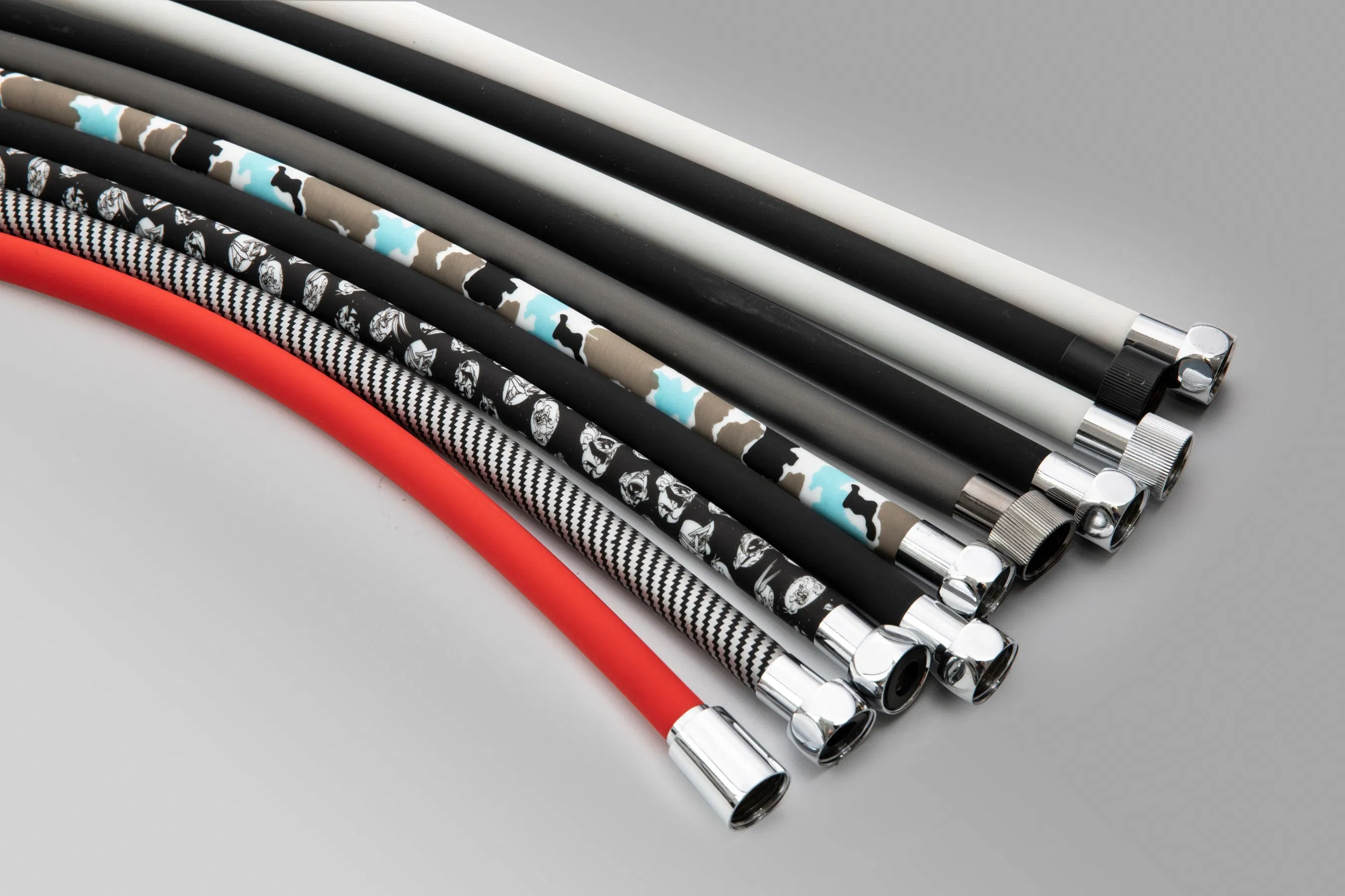 Factory Stainless Steel Brushed Chrome PVC EPDM Flexible Pipe Tube Shower Hose