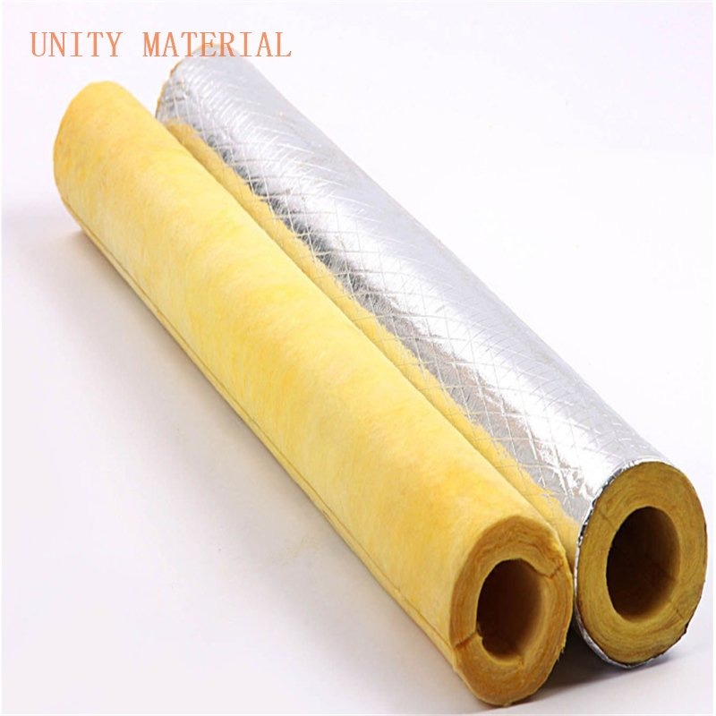 Fireproof Foiled Rock Wool Rock Mineral Wool Pipe Insulation for Flame Retardant Grade Level A1 with Aluminum Foil Coated